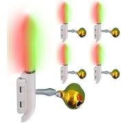 Generico Sonnette pour cannes, alarme LED anti-chute à lumière variable - Lot de 5 clips d'alarme de nuit | pour carpe, poissons, chats, extérieur, glace, lacs, étangs, rivières, surf, taureaux