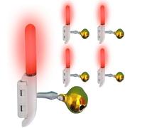 Generico Sonnette pour cannes, alarme LED anti-chute à lumière variable - pour poisson-chat, lac, rivière, surf, pour poisson-chat de nuit en plein air étang rivière plage lac Tori