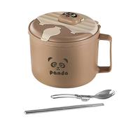 Generico Soup Bowls with Handles - Large Capacity Meal Prep Containers | Instant Noodle Bowl for Soup, for Travel Lunch Dinner Breakfast College Office Kitchen Camping