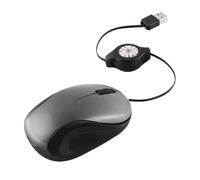 Genérico Souris de voyage pour ordinateur portable, petites souris USB de voyage avec câble rétractable - Accessoires ergonomiques pour ordinateur des femmes joueurs 2,91 x 1,93 x 1,18 pouces