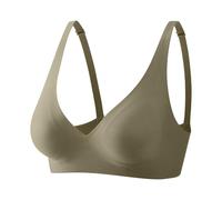 Genérico Soutien-gorge sans armature Bralette rembourré pour femme, bretelles de sommeil, soutiens-gorge sans couture, sans coutures ni armatures pour femme pour yoga, sport, 01 vert, S