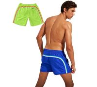 Generico Speedy Shark® S18341 Short de bain pour homme, séchage rapide, imperméable, avec poches, vert fluo, XL