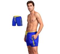 Generico Speedy Shark® S18374 Short de bain pour homme, séchage rapide, imperméable, anti-sable, avec poches, pour surf et mer, bleu ciel, 3XL