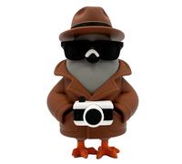 Genérico Spioniro Golubiro - Figurine XL 12,5 x 8 cm de colombe espion avec gabardine - Colombe détective - Collection Brainrot Italian Memes - Brainrot Memes Italiens - Tung