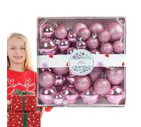 Genérico Splinterproof Christ Baukugeln Lot de 44 décorations d'arbre de remorque | Bijoux de Noël pour décoration de table en plein air, cheminée, jardin, escalier