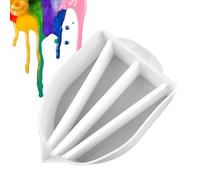 Generico Split Cup, Pouring Tool, 5,12 x 3,54 x 1,54 pouces, Reusable Eco Friendly Silicone Multi Channel Mixing Cup Diys Crafting, Resin Art Supply for School, Projects, Home and Studio
