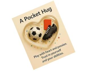 Generico Sports Hug Cards - 10 x 8 cm Pocket Motivational Keepsak, Inspirational Keepsake Card For Athletes Team Managers Fans Teammates Practice Field Game Days Training Tournaments Collectors