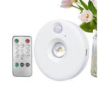 Generico Spot LED à disque sans fil | Lampe avec détecteur de mouvement et télécommande - Spot LED pour placard, idéal pour chambre, chevet, salle de bain, camping-car, garage, locataire et