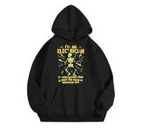 Genérico Squelette amusant avec inscription « Je suis électricien si je danse sans musique », Noir , M