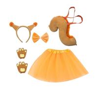 Generico Squirrel Costume Halloween Cosplay Accessoires, Plush Animal Bow Tie Hairband Costume | for Easter Birthday Holiday Carnivals Theater School Plays Photoshoot Children Girls