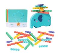 Generico Stacking Game - Balance Toy | Wooden-Toy | Balance Toy Stacking Game | Children's Wooden Puzzle Elephant Stacking Game | Bright Colors Learning Toy for School, Travel, Park, Outdoors, & Home
