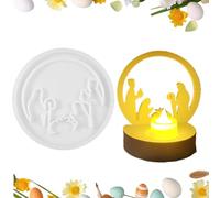 Generico Stamspo pour Nativité de Noël - Stamp à résine ronde de 12 cm, forme de fusion en silicone, outil de craie de vacances durable | Scène de naissance de Jésus religieux pour les métiers