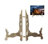 Genérico Stand-Plate Stands for Display | Easel Display, Decorative Brass Tabletop Dish For Artwork Sign Card Wedding, Bedside Desk, Desktop, Table, Nursery, Nightstand