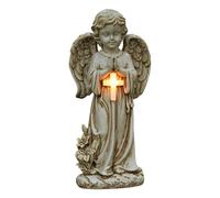 Genérico Statue d'ange solaire pour patio, décorations d'ange solaire pour patio,Statue avec lumière | Sculpture de jardin étanche pour balcon, jardin, bateaux, terrasse