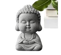 Genérico Statue de Bouddha, statue de bureau de Bouddha, petite statue de thé, petite statue mignonne, statuette de moines, décoration de méditation pour méditer