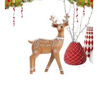 Generico Statue De Cerf Décoration De La Maison,Statue D'élan Avec Paillettes - Décoration De Renne De Noël Avec Des Pailles,Pour Chambre De Bibliothèque Accessoire Pour Photo Maison Et Jardin