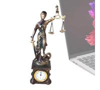 Generico Statue De La Justice - Conception Ornement De La Figurine En Résine, Décoration De La Sculpture De La Loi De L'équilibre De L'élégant Symbole De La Justice De Table |