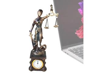 Generico Statue De La Justice - Conception Ornement De La Figurine En Résine, Décoration De La Sculpture De La Loi De L'équilibre De L'élégant Symbole De La Justice De Table |