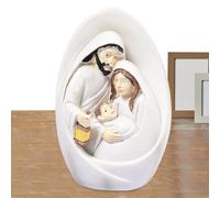 Genérico Statue de Nativité | Résine Nativité Figure 4in, Figurines artisanales religieuses chrétiennes Décoration Centres de collection pour manteau de cheminée d'anniversaire de mariage