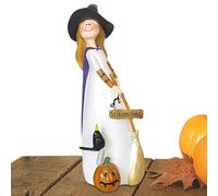 Generico Statue Decor - Figurine sorcières en résine pour décorations Halloween - Accessoires saisonniers réalistes pour Maison ta pour garçons Adultes Famille Amis