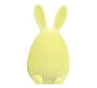 Generico Statue Rabbit - 3.94 Pouce Flocking Figurine | Flocking Resin Centerpiece - Easter Collectible Figurine for Home Living Room Shelf Cabinet Mantel Workplace Holiday Party Decor