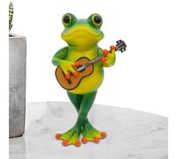 Genérico Statuette de grenouille de jardin pour extérieur | Sculpture en résine pour jardin - Petite figurine décorative pour balcon, terrasse ou décoration de jardin