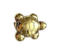 Generico Statuette de tortue en pyrite naturelle - Statue de protection faite à la main pour la prospérité - Décoration de bureau et de maison sculptée à la main