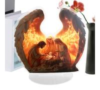 Generico Statuettes d'anges - Figurine d'ange | Décoration de bureau en acrylique 2D pour bureau à domicile, bibliothèque, centre de table, étagère du salon