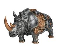 Genérico Statuettes d'animaux | Ornement moderne de style punk, statuette en résine avec design d'engrenages - pour table basse, salon, entrée, étagère de Noël