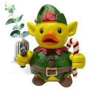 Genérico Statuettes de canard - Décoration de Noël en résine pour bureau, statuette d'animal - Pour maison, salon, chambre, lieu de travail, salle de classe, étagère, étagère de Noël