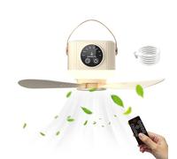 Generico Stocker le ventilateur de toit avec lumière - ventilateur de toit portable avec lumière 3600 Mash portable avec 3,43x3,27 pouces | Refroidisseur rechargeable USB avec