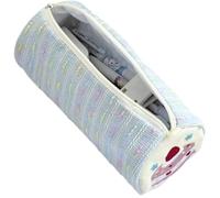 Generico Strawberry Style Pencil Bag, Cute Small Pencil Box, Makeup Bag Pencil Case, Big Capacity Pencil Case, Pouch Bag For Students, Teen Student Pencil Bag, Cute Strawberry Pencil Pouch, bleu,