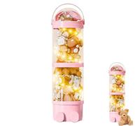 Genérico Stuffed Animal Storage Tube, Sophisticated Toy Organizer Tube Display Box for Stufffed Animals, Easy To Set Up Transparent Stuffed Animal Tubes Storage For Bedroom, Living Room