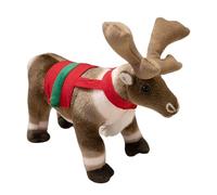 Generico Stuffed Reindeer - 12.6 Inches Christmas Reindeer Deer Plush, Realistic Deer Animal Toys, Cute Home Decor | For Adults Boys Girls Kids Living Room Bedroom Sofa Nursery Office Entryway Cars