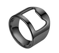 Generico Stylish Bartender Ring - Bartender Ring Bottle Opener - Titanium Steel - Beer Bar Tool - Portable Beer Bottle Opener - Unisex