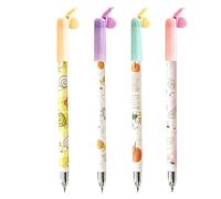 Genérico Stylo à bille effaçable - Clicker à bille | Pointe marqueur d'encre avec motif d'escargot de dessin animé 4 pièces, stylos effaçables en gel de 0,5 mm pour la maison, les étudiants, le plan