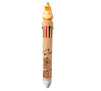 Genérico Stylo à bille rétractable Capybara, stylos à bille multicolores 10 pouces pour étudiants | Stylos rétractables pour journaux créatifs pour enfants, étudiants