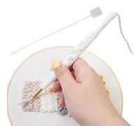Genérico Stylo à broder - Punch Needle réglable avec enfile-aiguille pour couture, accessoires de couture à la main pour débutants adultes - Application sur des chaussettes, vêtements, oreillers