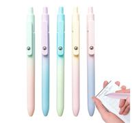 Generico Stylo Gel | Stylos Gel 0,7 mm Point Fin | 5 Pièces Stylo Retractable Pointu De Précision Avec Clip, Matériel De Papeterie Pour Enseignants, Étudiants, École, Travail, Bureau Et