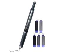 Generico Stylo Stylographique rétractable | Corps Transparent 0.38 mm Stylo Stylographique Rechargeable,Articles pour et Formation pour Marquage Conception Art Esquisses Bureau
