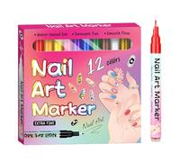 Generico Stylos à Ongles - 12 Couleurs Fournitures Pour | Marqueurs Pour Ongles Bricolage | Pour Femmes Épouse Petite Amie Fille Débutant Vacances Noël Anniversaire Fête Maison Salon