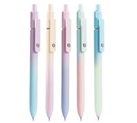 Generico Stylos Gel,Stylos Gel 0,7 mm Point Fin | 5 Pièces Stylo Retractable Pointu De Précision Avec Clip, Matériel De Papeterie Pour Enseignants, Étudiants, École, Travail, Bureau Et