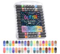 Generico Stylos Glitter - Marqueur Peinture Séchage Rapide - Marqueurs Avec Paillettes | Pour Filles Adolescents Adultes Femmes Pâques Noël Anniversaire École Art Artisanat