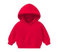 Générico Sudadera de forro Polar Para niños y niñas (Red, 12-18 Months)