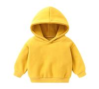 Générico Sudadera de forro Polar Para niños y niñas (Yellow, 18-24 Months)