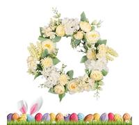 Genérico Summer Front Door Wreath - Spring Door Wreaths | Artificiel LED Light Colorful Festive Decoration | Indoor Outdoor Flower Wreath Decor | For Home Holiday Wedding Party Window Festival