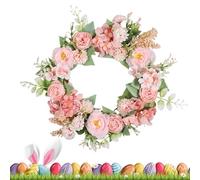 Genérico Summer Front Door Wreath - Spring Door Wreaths | Artificiel LED Light Colorful Festive Decoration | Indoor Outdoor Flower Wreath Decor | For Home Holiday Wedding Party Window Festival
