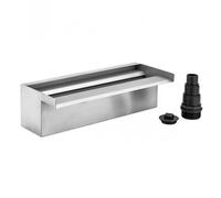 Generico Sun Sun Sun Cascade en acier inoxydable pour bassins, fontaines et ruisseaux Dimensions : 60 x 14 x 10 h porte-caoutchouc inclus de 20/25/32