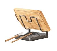 Genérico Support de couvercle - Support pour couvercle d'ustensiles de cuisine, organisateur multi-usages, étagère de cuisine pratique pour ranger des ustensiles en tissu et une cuillère,