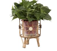 Generico Support de en Bois - Usine de tabourets de Sol | Étagère à tabourets Creux avec Pieds de Porte d'exposition Rustique pour Balcon, terrasse et Vie